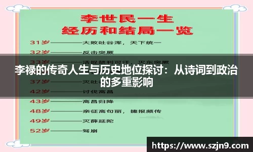 李禄的传奇人生与历史地位探讨：从诗词到政治的多重影响